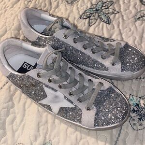 Golden goose DB silver sparkly size 36 sneaker